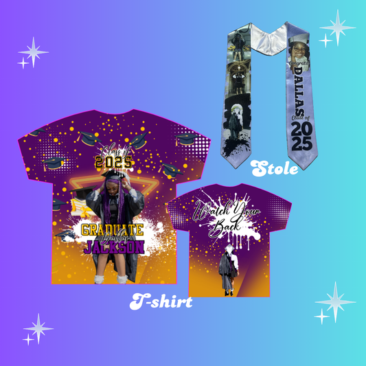Custom Graduation Shirt (All Over) & Stole
