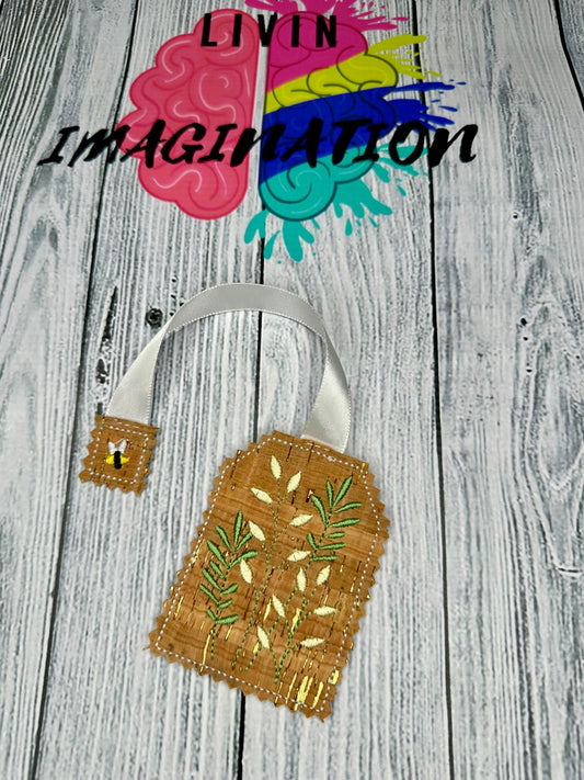 Floral Tea Bag Bookmark (yellow)