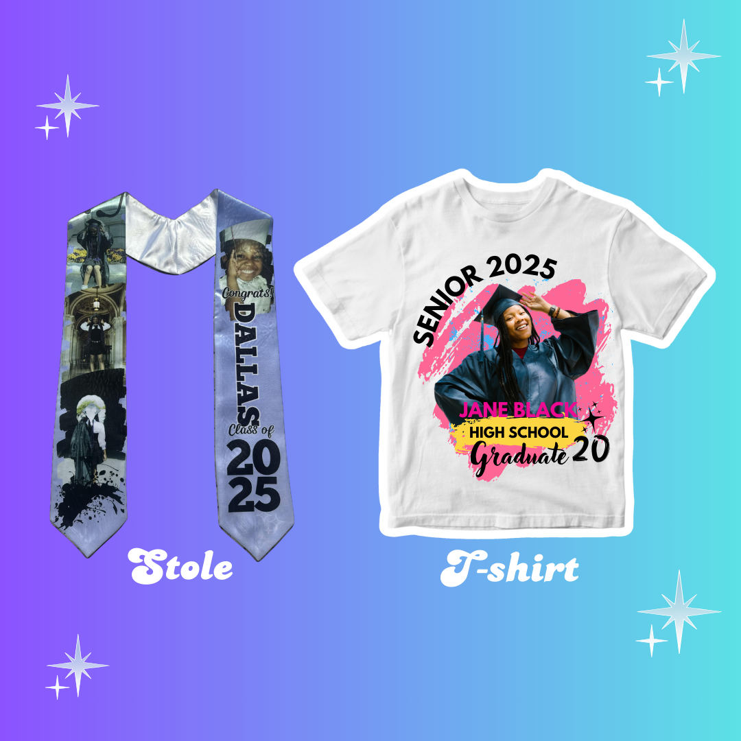 Custom Graduation Shirt (Front) & Stole