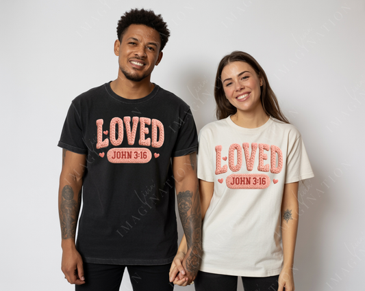 Loved 3:16 Valentine Tee