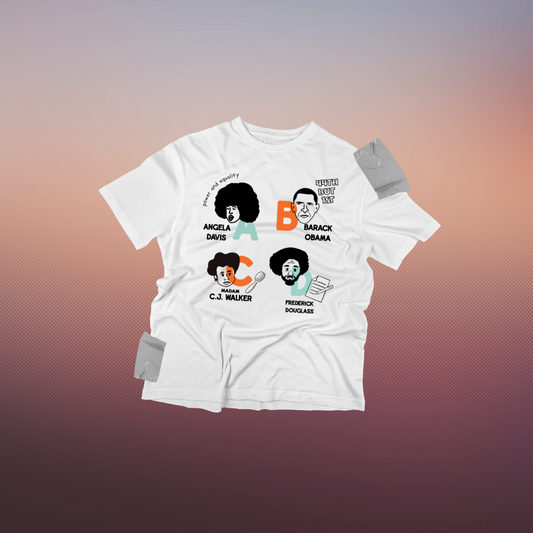 Swart Geskiedenis ABCs Kinder T-hemp