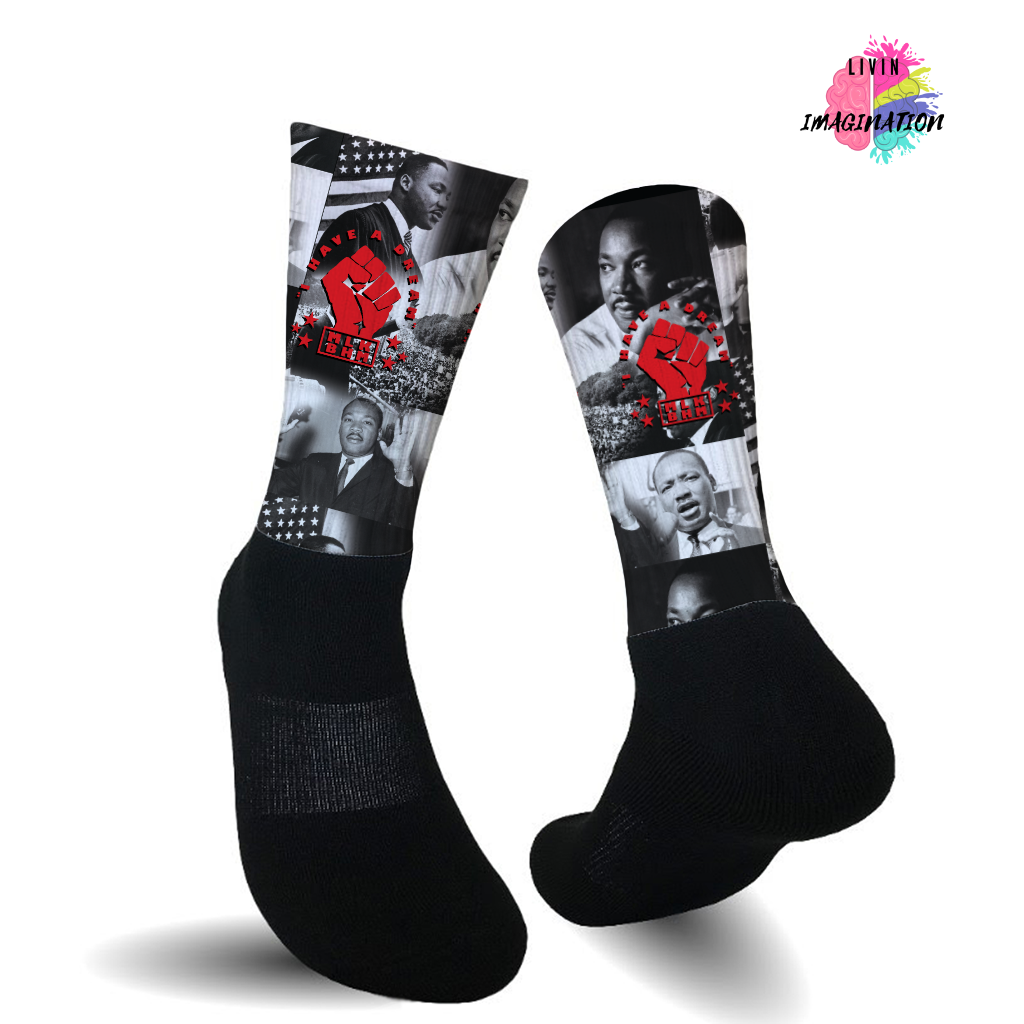 MLKJr Tribute Athletic Socks (Black)