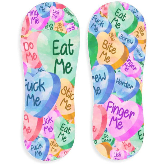 Naughty Candy Hearts No Show Socks
