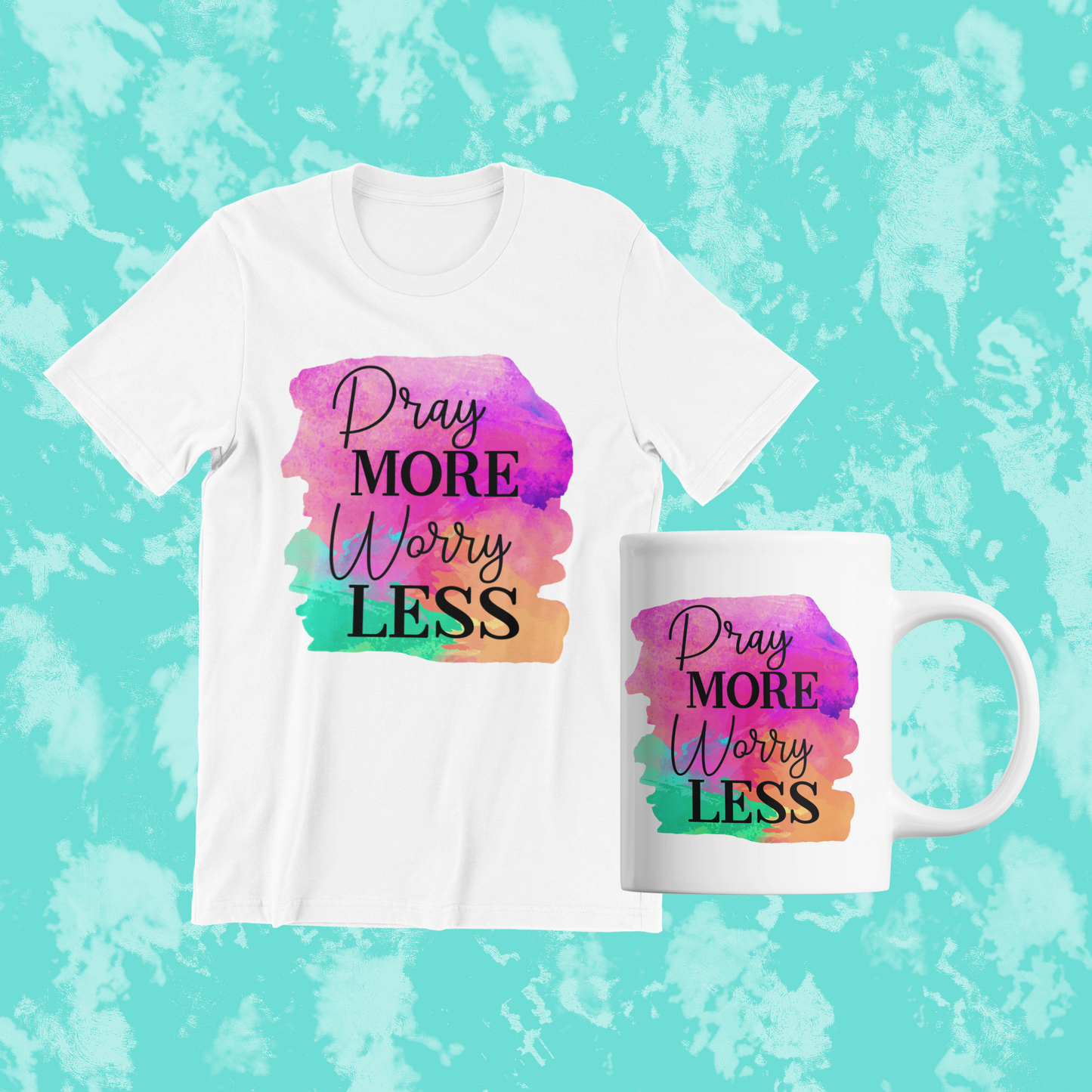 Pray More Worry Less Tee & Mug Bundle