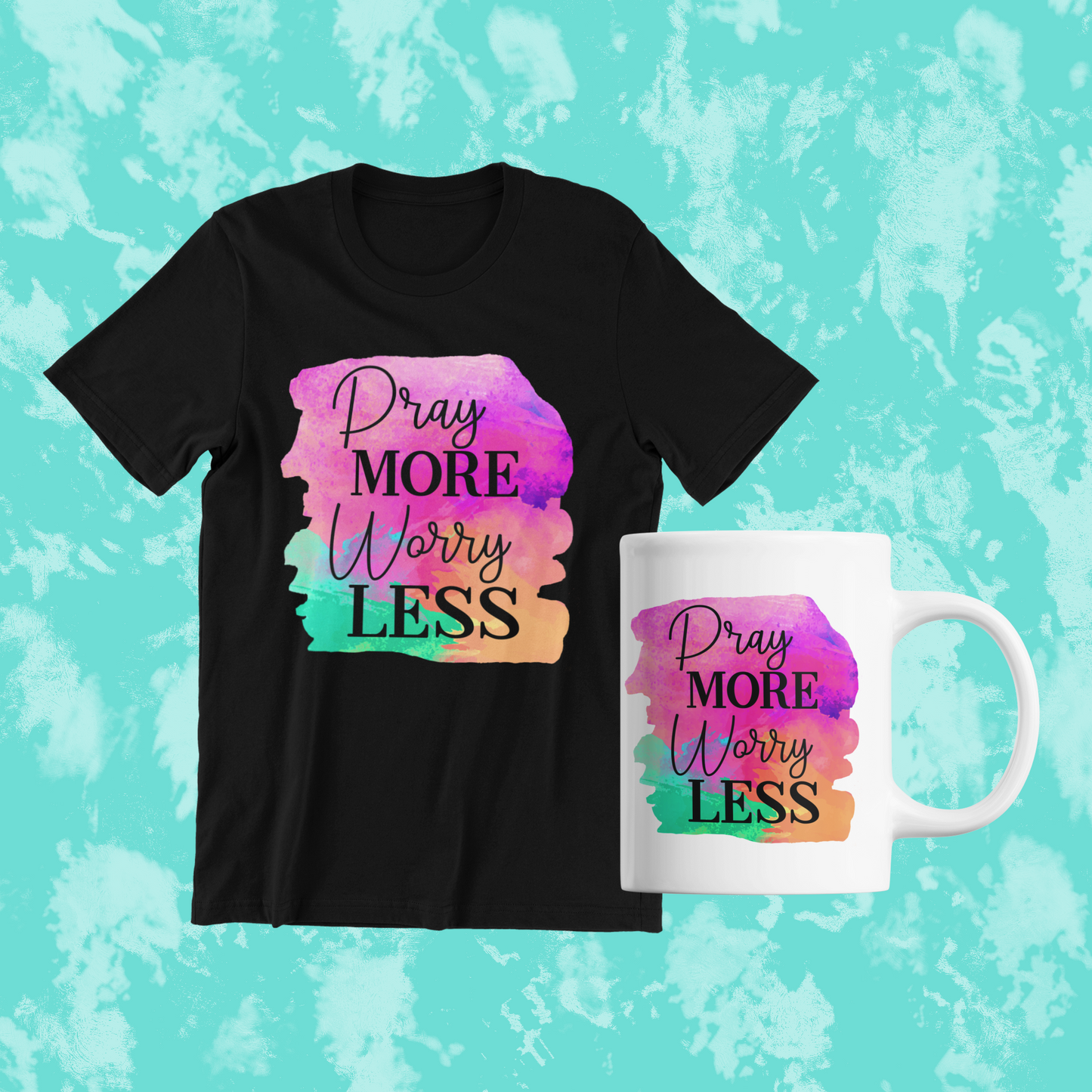 Pray More Worry Less Tee & Mug Bundle