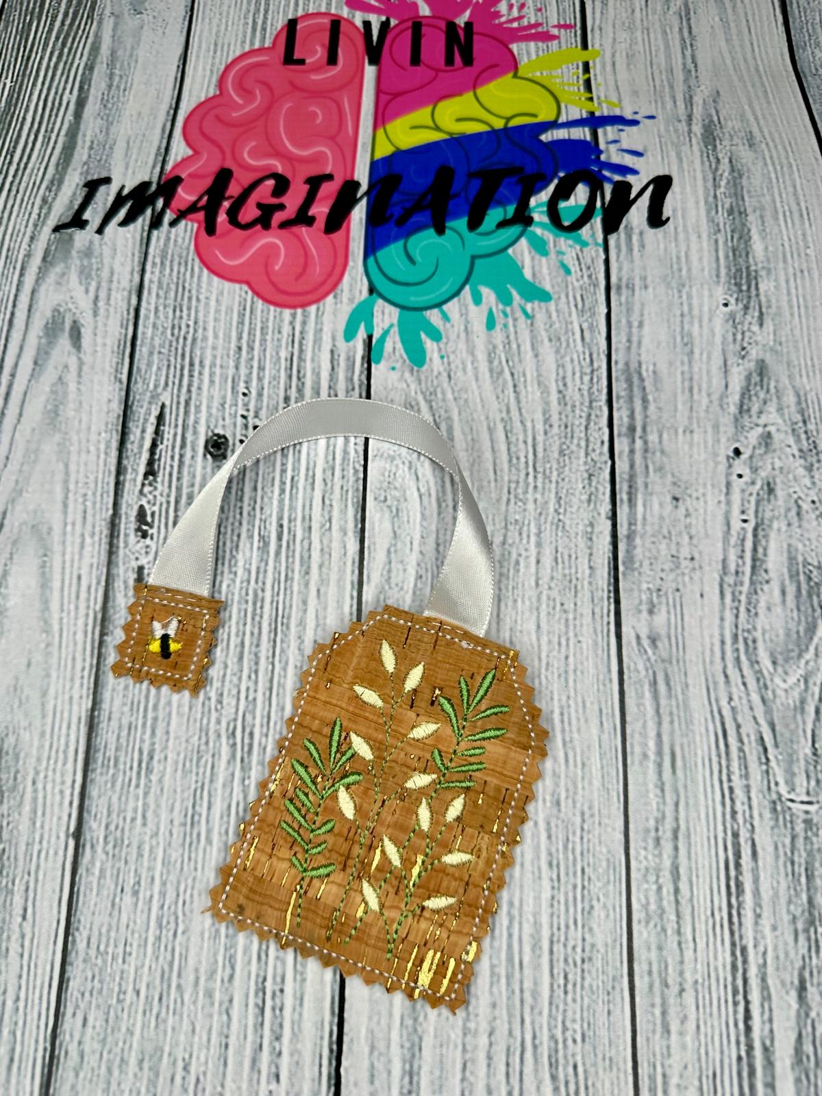 Floral Tea Bag Bookmark (yellow)