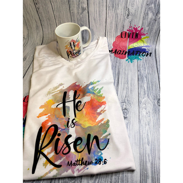 "He Is Risen" Shirt and Mug Bundle