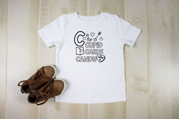 C is for Cupid Coloring Tee