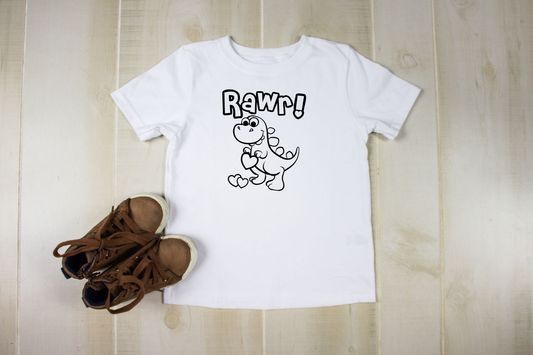 Vday Dino Coloring Tee
